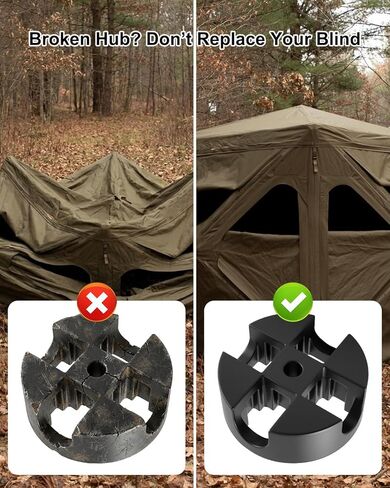 استبدال محور الصيد الأعمى متوافق مع Muddy Buddy Ground Blind، موصل محور بلاستيكي متين PETG لتجميع عمود الخيمة، جزء إصلاح المأوى في الهواء الطلق in Kuwait