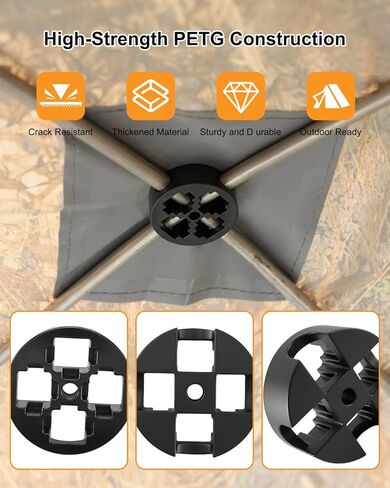 استبدال محور الصيد الأعمى متوافق مع Muddy Buddy Ground Blind، موصل محور بلاستيكي متين PETG لتجميع عمود الخيمة، جزء إصلاح المأوى في الهواء الطلق in Kuwait