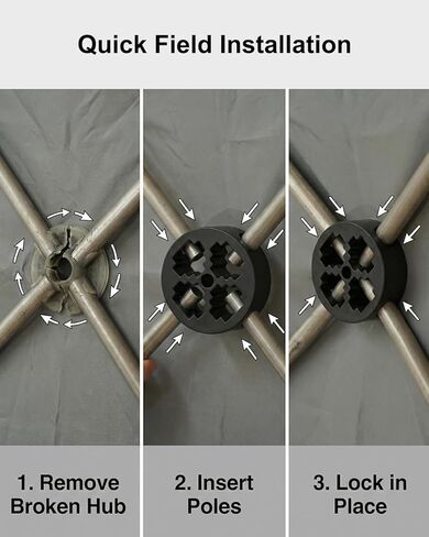 استبدال محور الصيد الأعمى متوافق مع Muddy Buddy Ground Blind، موصل محور بلاستيكي متين PETG لتجميع عمود الخيمة، جزء إصلاح المأوى في الهواء الطلق in Kuwait