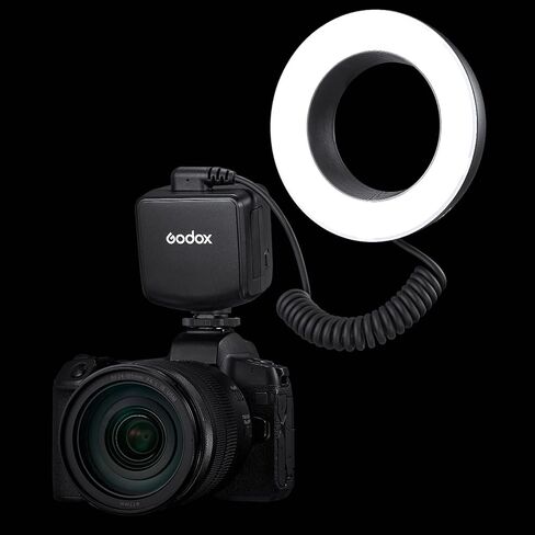 Godox RING72 Macro LED Ring Light مع 8 حلقات محول عدسة، 5600K 10 مستوى سطوع للكاميرا، إنتاج الفيديو، تصوير الحيوانات والنباتات لكاميرات Canon Nikon Pentax Olympus DSLR in Saudi Arabia
