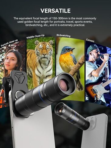عدسة MIAO LAB 5-10X Zoom Telephoto، عدسة مقربة للهاتف المحمول عالية الطاقة لسلسلة iPhone 17/16/15/14/13، وSamsung، وهواتف Android ومعظم الهواتف الذكية in Kuwait