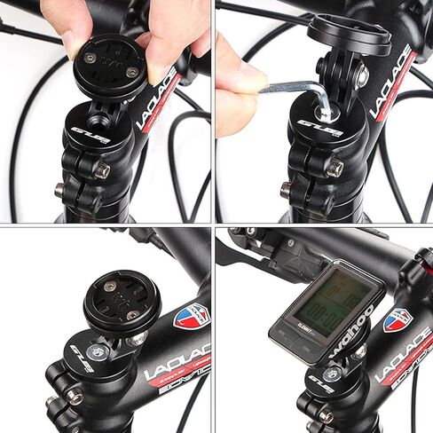 حامل كمبيوتر الدراجة متوافق مع Garmin Edge، Wahoo Elemnt، Bryton، Cateye Out Front قابل للتعديل لجذع الدراجة العلوي in Kuwait