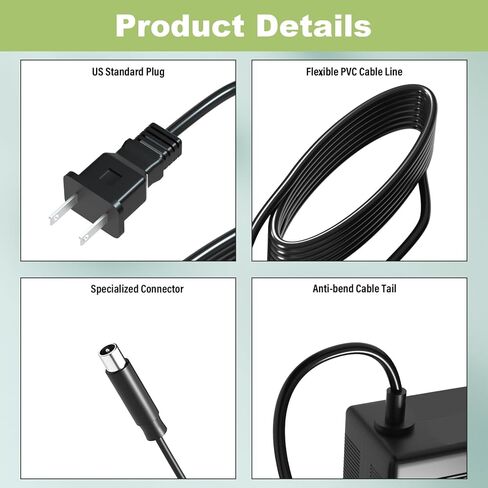 42V Charger for Roinside 36V Lithium-ion Battery Compatible with Roinside UP2, UP6, UP6-1, UP8, U2, P1 Power Apapter Cord in Saudi Arabia