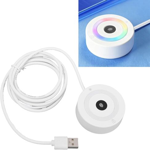 قارئ بصمات الأصابع USB Zyyini، جهاز المصادقة البيومترية المدعوم من PC Hello مع استجابة سريعة 0.5 ثانية والتعرف على اللمس بزاوية 360 درجة لأجهزة الكمبيوتر المحمول المكتبية 10 11 in Kuwait