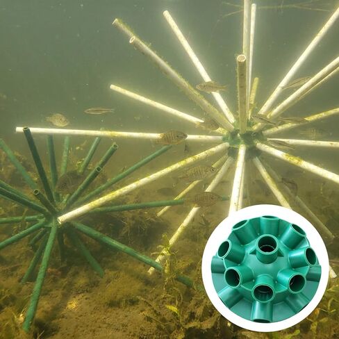 Chunful Round Fish Attractor, Fishing Attractant Sphere Fish Structure Habitat for Ponds Lakes Rivers, Fishing Gear Equipment Accessories, Tubes Not Include in Saudi Arabia