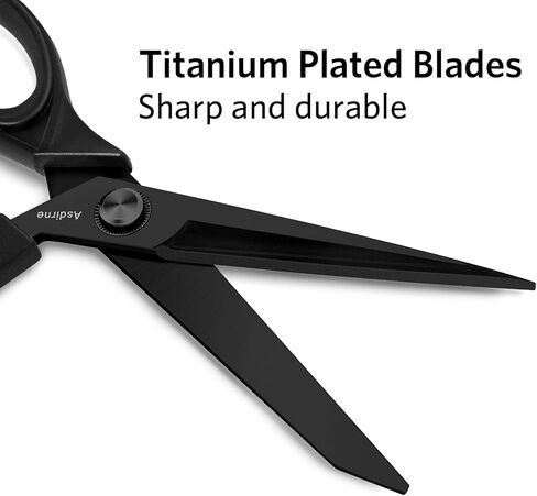 Asdirne Professional Fabric Scissors Set, Titanium Coating Sewing Scissors, Ultra-Sharp Blade Tailor Scissors, Ergonomic Rubber Handle, Great for Craft, Sewing and Daily Use, 9.4"/5", Set of 2 in Saudi Arabia