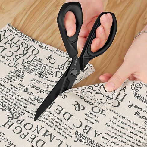 Asdirne Professional Fabric Scissors Set, Titanium Coating Sewing Scissors, Ultra-Sharp Blade Tailor Scissors, Ergonomic Rubber Handle, Great for Craft, Sewing and Daily Use, 9.4"/5", Set of 2 in Saudi Arabia