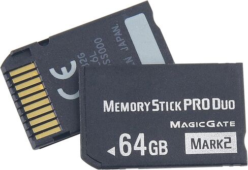 64 جيجابايت PSP 3000 Memory Stick PRO Duo، بطاقة ذاكرة PS2 عالية السرعة وGamecube لألعاب PSP، قراءة/كتابة 30 ميجابايت/ثانية، تصميم مضغوط، مثالي للألعاب والتصوير الفوتوغرافي in Kuwait