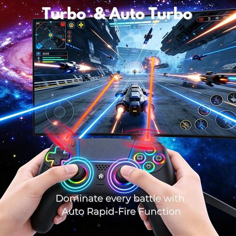 NEVORK Wireless Controller for PS5 Console and PC, Hall Effect Joysticks and Hall Triggers, RGB LED Gaming Controller 7 Colors, Programmable Back Buttons M1 M2, Turbo Rapid Fire, Dual Vibration, 6 Axis Motion, 3.5mm Audio Jack, Black in Saudi Arabia