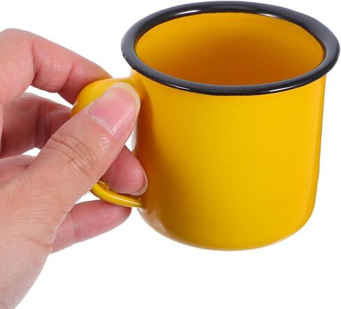 Ipetboom Enamel Mugs Set of 4 Vintage 5Oz Camping Coffee Tea Cups Durable Drinking Cups for Home Office Picnic Outdoor Use 3.34X2.36 Inch in Saudi Arabia