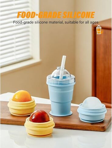 Portable Foldable Ice Hockey Cup, Silicone Ice Beverage Cup, Summer Cold Drink Cup, Suitable For Coffee, Beverages, Juice, Beer in Saudi Arabia