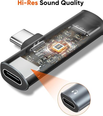CableCreation Type C Aux Cord Adapter with PD 60W Fast Charging,USB C to Headphone Jack Splitter Compatible with iPad Pro MacBook iPhone 16 15 S9/S10/S20/S21 Ultra/S22/S23/S24, Pixel 9/8/7/6+ in Saudi Arabia