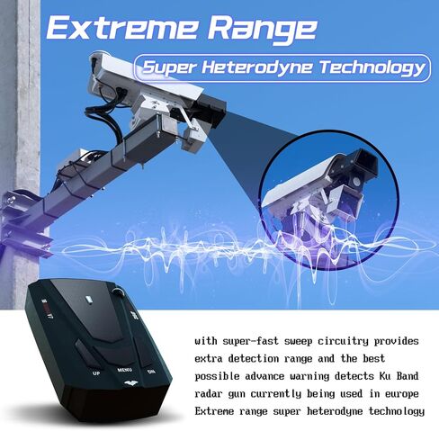 Driving Aids Laser/Radarr-Detector for Cars - Long Range Detection, Mute Memory, City/Highway Mode, Led Display, False Alert Filtering VG-2 Immunity, Ideal Gifts (Red) in Saudi Arabia