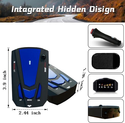 Driving Aids Laser/Radarr-Detector for Cars - Long Range Detection, Mute Memory, City/Highway Mode, Led Display, False Alert Filtering VG-2 Immunity, Ideal Gifts (Red) in Saudi Arabia