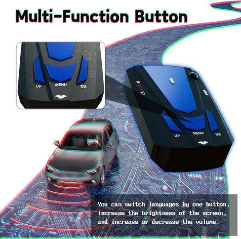 Driving Aids Laser/Radarr-Detector for Cars - Long Range Detection, Mute Memory, City/Highway Mode, Led Display, False Alert Filtering VG-2 Immunity, Ideal Gifts (Red) in Saudi Arabia