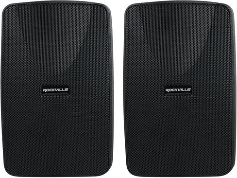 حزمة Rockville WET-40B: (24) مكبرات صوت جدارية تجارية 4 بوصة 70 فولت، دوارة باللون الأسود، RCS650-6 650 وات 6 منطقة مضخم صوت بلوتوث لمطعم وبار الفندق، 25 قطعة in Saudi Arabia