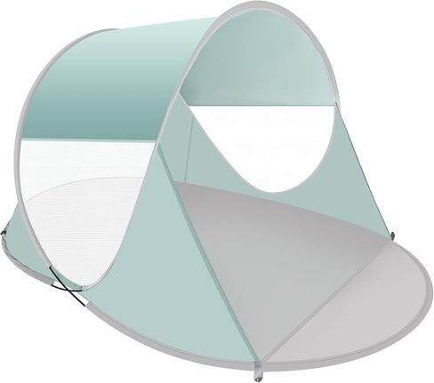 Pop Up Beach Tent, UPF 50+ Sun Shade Shelter, Instant Setup Waterproof Outdoor Beach Canopy, Windproof Lightweight Portable Outdoor Shade Tent for Camping Picnic Green in Saudi Arabia