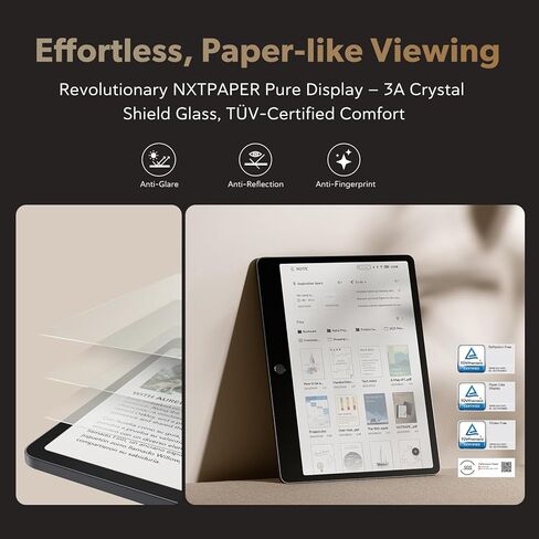 TCL Note A1 NXTPAPER Paper Tablet, Digital Notebook with Pen & Flip Case, 11.5" 2.2K 120Hz Paper-Like Display, 8GB+256GB, AI Tools, 8000mAh Battery, Android 15, Tablet for Work, Study & Creativity in Saudi Arabia