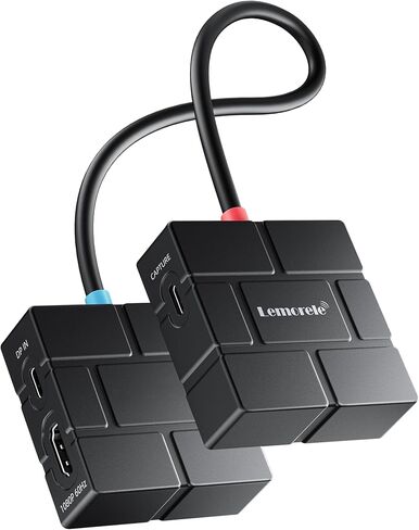 Lemorele USB-C Video Capture Card 1080P 60Hz, Dual 100W PD Charging, HDMI Loop-Out, Low Latency for Streaming Gaming, Compatible with Nintendo Switch, Steam Deck, Phones, Tablets, PC, Mac, OBS in Saudi Arabia