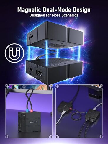 Lemorele USB-C Video Capture Card 1080P 60Hz, Dual 100W PD Charging, HDMI Loop-Out, Low Latency for Streaming Gaming, Compatible with Nintendo Switch, Steam Deck, Phones, Tablets, PC, Mac, OBS in Saudi Arabia