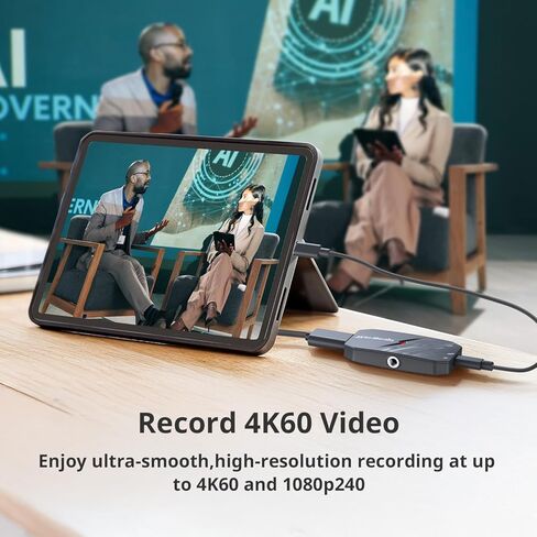 AVerMedia 4K60 HDMI Capture Card for DSLR, Camcorder, Action Camera, Low Latency for Live Streaming & Video Conferencing on OBS, Zoom, Twitch, Compatible with Win11, Mac, iPad - CamStream 4K BU113G2 in Saudi Arabia