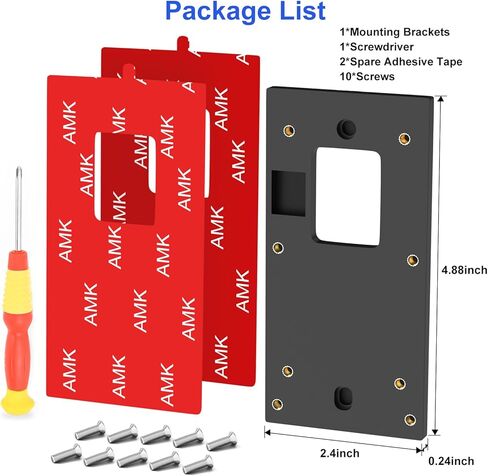 No-Drill Ring Doorbell Mount for Ring Battery Doorbell (2nd-2024 Release)/Plus/Pro, Rng Video Doorbell(2nd-2020 Release)/1/2/3/3 Plus/4, Doorbell Mount Plate with 2* Adhesive Tapes for Apartments in Saudi Arabia