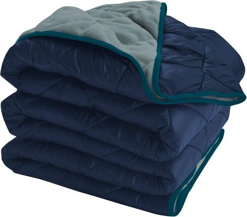 Lightspeed Outdoors Deluxe Nylon Fleece Rugged Puffy Blanket | Windproof Insulated Washable Quilted Blanket in Saudi Arabia
