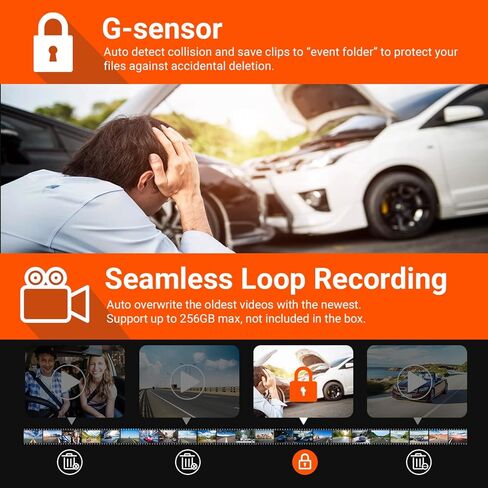 VANTRUE N4 3 Channel Dash Cam, 4K+1080P Dual Channel, 1440P+1440P+1080P Front Inside Rear Three Way Triple Car Dash Camera, IR Night Vision, Capacitor, 24 Hours Parking Mode (Renewed) in Saudi Arabia