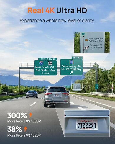 70mai M310 Plus 4K Dash Cam Front with Night Vision, 140° Wide Angle Dash Camera for Cars, WiFi Dashcam with App, Parking Mode, G-Sensor, Loop Recording, Voice Control, Easy Install Car Camera in Saudi Arabia