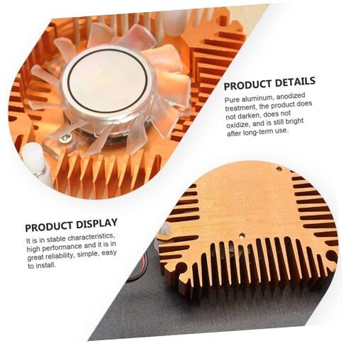 Garneck Silent GPU Fan Cooler Replacement Video Card Air Cooling Device with Bearing and Anodized Aluminum Heat Sink for Computer Graphics Cards in Saudi Arabia