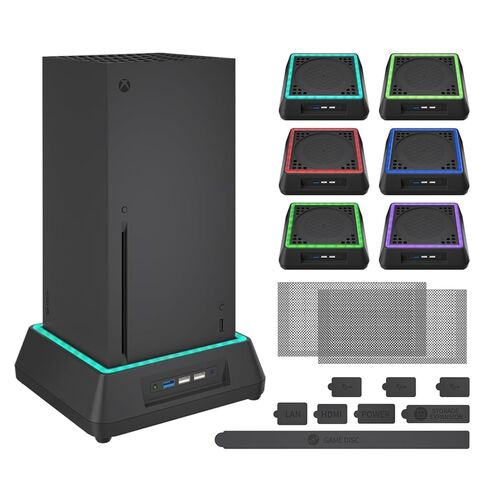 Cooling Fan for Xbox Series X Mviioe Cooling Stand with LED Indicator, Extra Big Turbo Fan, USB 2.0 Ports For Gaming Console (Only Compatible with Xbox Series x) in Kuwait