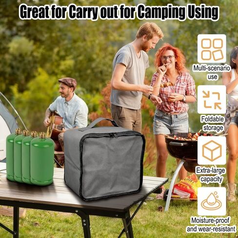 Camping Storage Bag, Gas Tank Organizer Bag for Camping, RV Trips & Outdoor Barbecues,Grey in Saudi Arabia