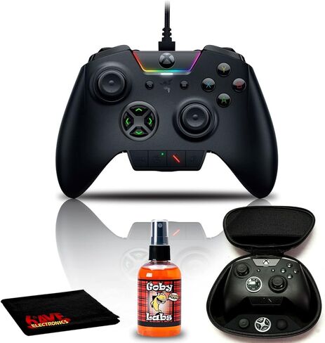 Razer Wolverine Ultimate Wired Gaming Controller (Black) Bundle with 6Ave Cleaning Kit - for PC, Xbox One, and Xbox Series X in Saudi Arabia