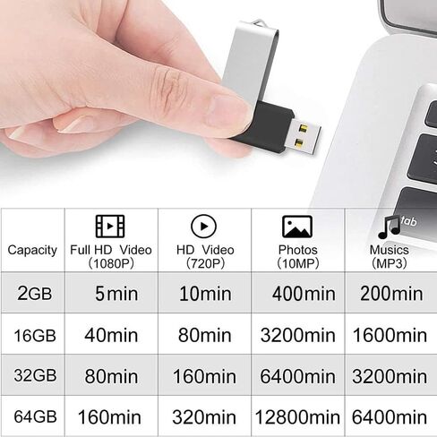 1PC 64GB USB Flash Drive USB 2.0 Thumb Drives Jump Drive Fold Storage Memory Stick Swivel Design for Home, Office, Work, Computer(64G) in Saudi Arabia