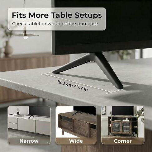 TV Stand Legs Exclusive for Onn 100012584 100069992 Roku TV, for Onn TV Legs Replacement, Easy to Install, Screws and Anti-Slip Feet Pads Included in Saudi Arabia