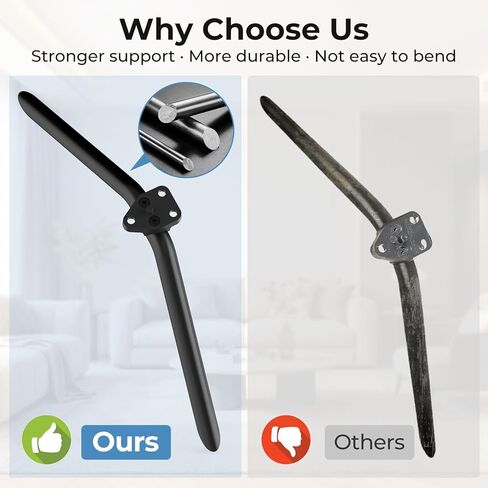 Metal TV Stand Legs Only for Onn Roku TV 100012587 100012588, TV Legs Replacement for Onn TV Models Listed with Anti-Slip Pads, Easy Installation, Screws Included in Saudi Arabia