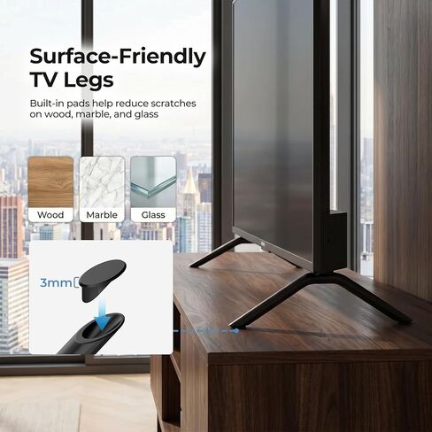 Metal TV Stand Legs Only for Onn Roku TV 100012587 100012588, TV Legs Replacement for Onn TV Models Listed with Anti-Slip Pads, Easy Installation, Screws Included in Saudi Arabia