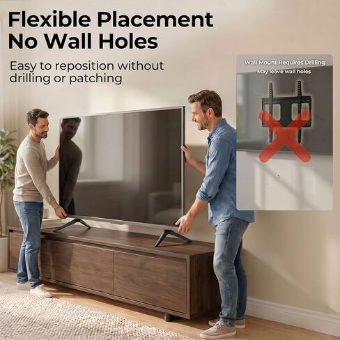 Metal TV Stand Legs Only for Onn Roku TV 100012587 100012588, TV Legs Replacement for Onn TV Models Listed with Anti-Slip Pads, Easy Installation, Screws Included in Saudi Arabia
