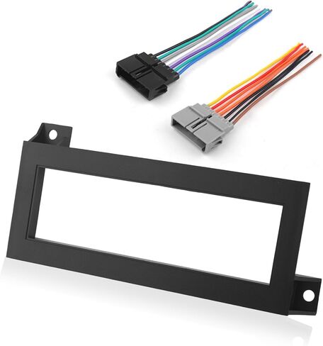3PCS Single Din Dash Kit with Radio Wiring Harness,Durable Car Stereo Installation Kit Compatible with Chrysler Dodge Jeep,Professional Car Audio & Video Installation Products in Saudi Arabia
