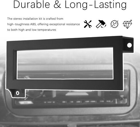3PCS Single Din Dash Kit with Radio Wiring Harness,Durable Car Stereo Installation Kit Compatible with Chrysler Dodge Jeep,Professional Car Audio & Video Installation Products in Saudi Arabia