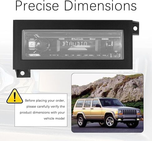 3PCS Single Din Dash Kit with Radio Wiring Harness,Durable Car Stereo Installation Kit Compatible with Chrysler Dodge Jeep,Professional Car Audio & Video Installation Products in Saudi Arabia