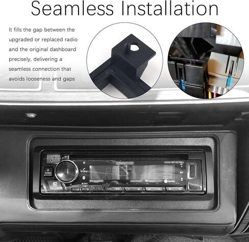 3PCS Single Din Dash Kit with Radio Wiring Harness,Durable Car Stereo Installation Kit Compatible with Chrysler Dodge Jeep,Professional Car Audio & Video Installation Products in Saudi Arabia