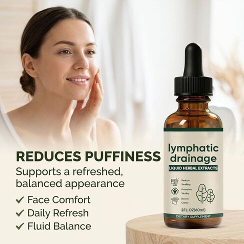Lymphatic Drainage Drops – Herbal Fluid Balance Support & General Wellness Support, Gentle Daily Liquid Formula with Natural Ingredients, Vegan & Non-GMO, 2 Fl Oz (2) in Saudi Arabia