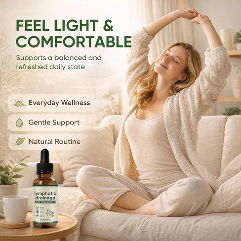 Lymphatic Drainage Drops – Herbal Fluid Balance Support & General Wellness Support, Gentle Daily Liquid Formula with Natural Ingredients, Vegan & Non-GMO, 2 Fl Oz (2) in Saudi Arabia
