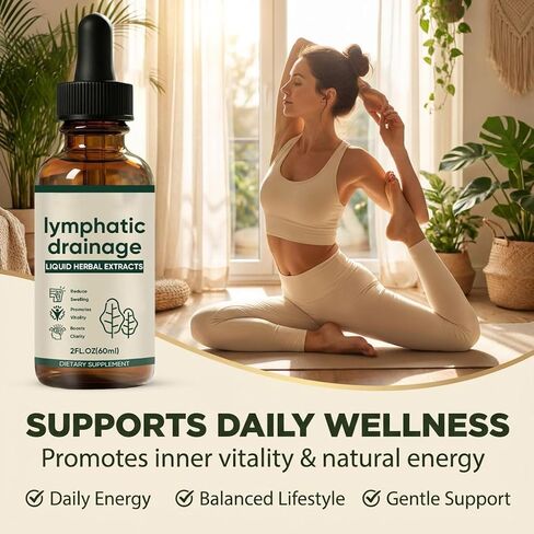 Lymphatic Drainage Drops – Herbal Fluid Balance Support & General Wellness Support, Gentle Daily Liquid Formula with Natural Ingredients, Vegan & Non-GMO, 2 Fl Oz (2) in Saudi Arabia