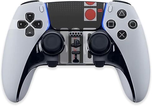 MightySkins Skin Compatible with PS5 DualSense Edge Controller - Retro Gamer 3 | Protective, Durable, and Unique Vinyl Decal wrap Cover | Easy to Apply & Change Styles | Made in The USA in Saudi Arabia