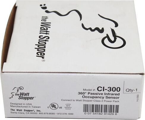 Watt Stopper 91429 CI-300 Occupancy Sensors Passive Infrared PIR Ceiling Sensors 360 Degree; White in Saudi Arabia