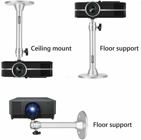 Portable Projector Bracket 360° Rotatable Ceiling Wall Mount Beamer Holder Aluminium compatable for HY300 HY320 Beam Projector in Saudi Arabia