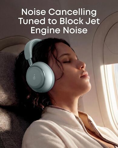 Soundcore Space 2 by Anker, Active Noise Cancelling Headphones with Protective Case, Comfortable Fit, 50H Playtime, LDAC Hi-Res Wireless Audio, Dual Connection, Clear Calls, Bluetooth 6.1, Nap Mode in Saudi Arabia