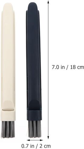 VILLCASE قطعتان من فرشاة تنظيف فتحات النوافذ، فرشاة صغيرة متعددة الوظائف للفجوات والأخدود للاستخدام المنزلي والمطبخ مع شعيرات صلبة لمسار النافذة وتنظيف إطار الباب بلون عشوائي in Kuwait